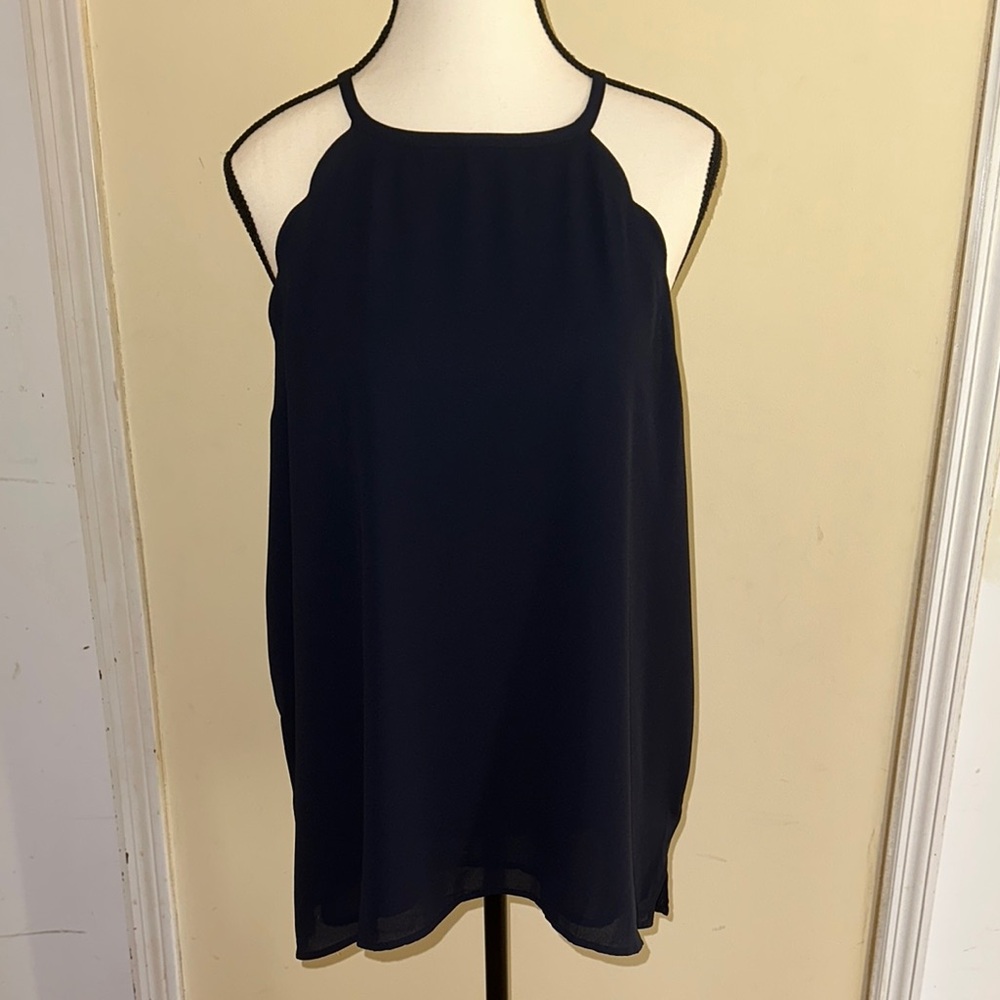 *NEW WITH TAGS* LOFT Women's Dark Blue/Black Sleeveless Top - WOW!